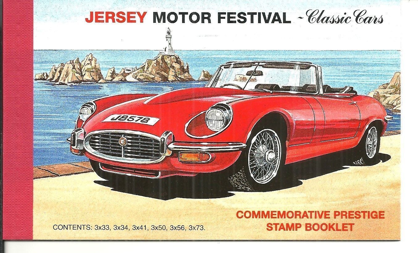 Jersey Motor Festival Prestige Stamp Booklet Classic Cars Europe