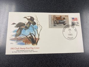 RW50 Pintails $7.50 Duck Stamp First Day Of Issued 1983 - Fleetwood Cover