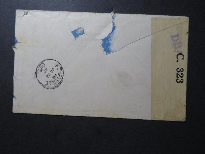 Canada 1942 Digby NS Censor Cover / Sm Top Tear - Z10606