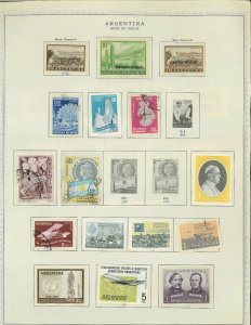 Argentina 1877-1960 Mostly Used (few mint) Hinged on Minkus Global Pages