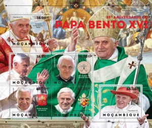 Mozambique - Pope Benedict XVI - 6 Stamp Sheet - 13A-1112