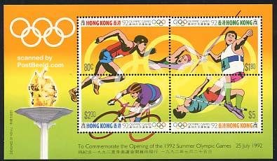Hong Kong 1992, Olympic Games s/s, MNH