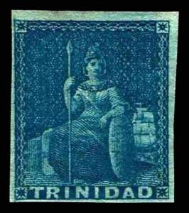 1851-56 Trinidad #3 Britannia - Unused NG - VF - CV$24.00 (ESP#3264)
