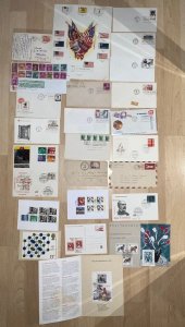 FIRST DAY COVER LOT: United States and Europe (Plus other Stamps) LOT 25+ Items 