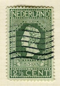 NETHERLANDS; 1913 early Independence issue fine used 2.5c. value