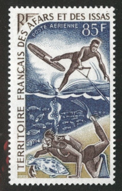 Afars and Issas Scott C52 MH* Water sports stamp