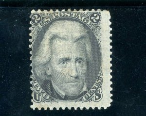 USAstamps Unused F US Serie of 1867 Jackson Scott 93 OG MHR With Full F Grill