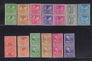 839 - 851 Set Line pairs VF OG never hinged with nice color cv $ 140 ! see pic !