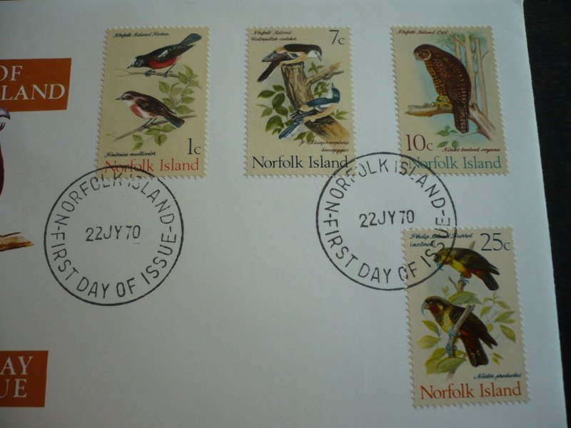 Postal History - Norfolk Island - Scott# 126,131,133,136 - First Day Cover
