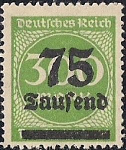 Germany #250  75th M Numerial, Ol Green, Mint OG NH F-VF