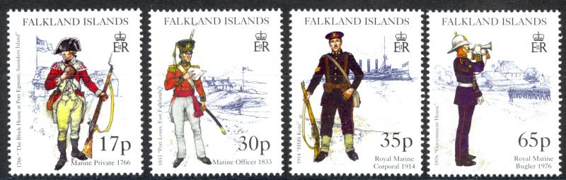 Falkland Islands Sc# 716-719 MNH 1998 Military Uniforms