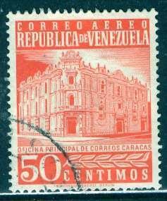 Venezuela 1958; Sc. # C665; Used Single Stamp