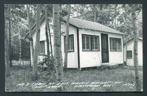 1958 Real Photo Postcard - Rest Haven Resort - Hayward, Wisconsin - Postage Due