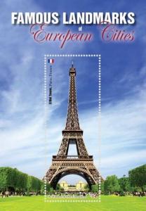 St. Vincent 2016 - Famous Landmarks of European Cities Eifel Tower - S/S - MNH