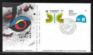 United Nations NY 320-321 Peace Keeping WFUNA Cachet FDC First Day Cover