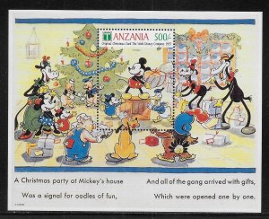 Tanzania 791 Disney 1991 Christmas Cards s.s. MNH c.v. 8.50