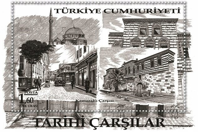 Turkey 2017 MNH Souvenir Sheet Stamps Old Marketplaces Architecture Old Cars