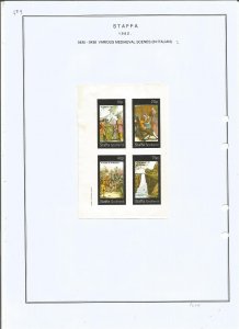 STAFFA - 1982 - Mediaeval Scenes - Sheet - Mint Light Hinged -Private Issue