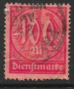 Germany O21: 100m Numeral, used, F-VF