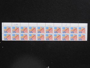 US - SCOTT# 2897 - PLATE# STRIP 20 - MNH - CAT VAL $ 15.00