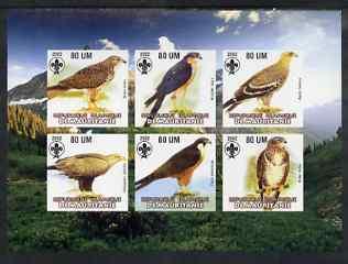 Mauritania 2002 Birds of Prey #5 imperf sheetlet containi...