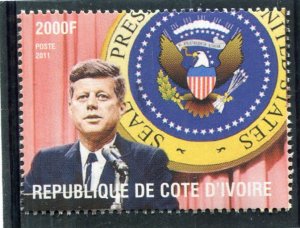 SPACE APOLLO J.F. Kennedy 1 value Perforated Mint (NH)