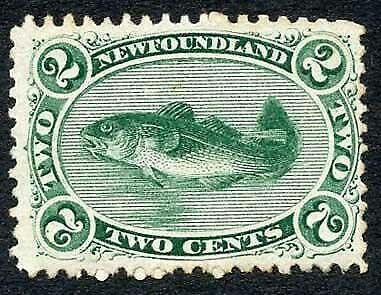 Newfoundland SG64 2c green Mint part gum Cat 120 pounds