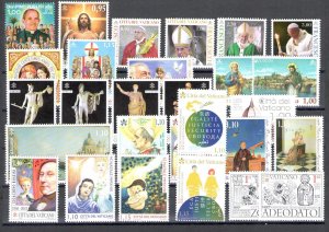 2018 Vatican, Full Year 28 Values + 4 Sheets +1 Booklet - MNH **