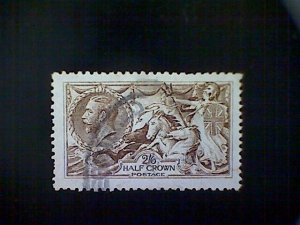 Stamps, Great Britain, Scott #173, used(o), 1913, Sea Horses, 2sh/6p, dark brown 