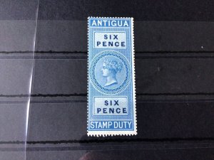 Antigua BF5 1870 mint never hinged six pence Duty Stamp Ref 56507