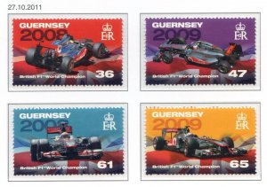 Guernsey 2011 Formula 1 Set SG1401/1404 Unmounted Mint