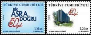 Turkey 2014 MNH Stamps Scott 3383-3384 Turkish Radio and Television