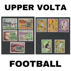 Thematic Stamps - Upper Volta - Football - Choose from dropdown menu