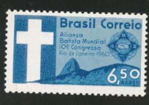 Brazil Scott C100 MH* 1960 airmail 