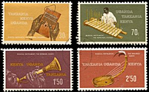 Kenya,Uganda,Tanzania 209-212, used, Musical Instruments