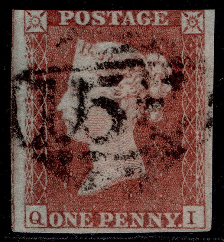 GB QV SG8, 1d red-brown PLATE 149, USED. Cat £40. QI