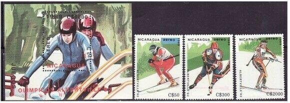 Nicaragua - Olympic Games - 7 Stamp Set & S/S C1180-7