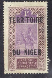 NIGER SC# 1 MH 1c 1921-26 OVERPRINT