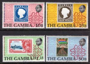 Gambia 394-397 Stamp on Stamp MNH VF