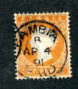 1880 Gambia  Sc# 5 used cv. $27.50 ( 7932 BCXX )