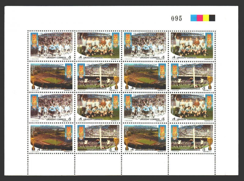 1950 FIFA world cup final match goal Soccer Football Uruguay #1871 MNH sheet