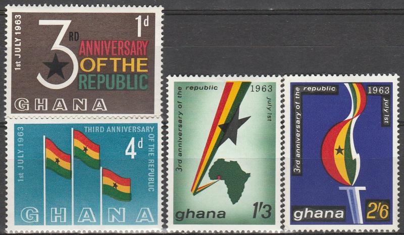 Ghana #143-6 MNH  (S487)