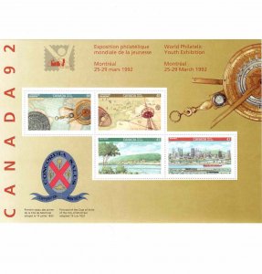 Canada Sc 1407a 1992 World Philatelic Youth Exhibition Mini Souvenir Sheet MNH