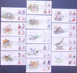 #2286-2335 American Wildlife Karen's FDC Set