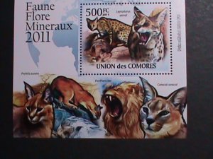 ​COMORO ISLANDS-2011-BEAUTIFUL LOVELY WILD ANIMALS MNH S/S VERY FINE