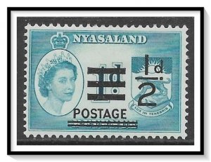 Nyasaland #112 Coat Of Arms Overprinted MHR