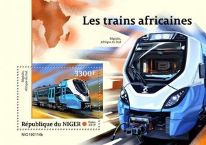 Niger - 2019 African Trains - Stamp Souvenir Sheet - NIG190114b