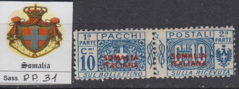 ITALY SOMALIA Pacchi n.31  cv 72$  MH