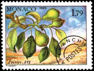 Monaco #1685-1988, Complete Set(4), 1989, Fruits, Never Hinged