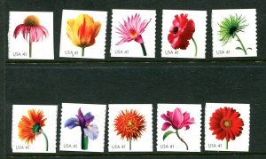 4166 - 4175 Flower Blossoms 41¢ All 10 Stamps